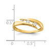 14K Polished CZ Fashion Ring
