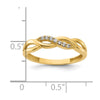 14K Polished CZ Braided Ring
