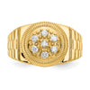 14k 1/4 carat A Diamond Circular Top Mens Ring