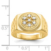 14k 1/4 carat A Diamond Circular Top Mens Ring