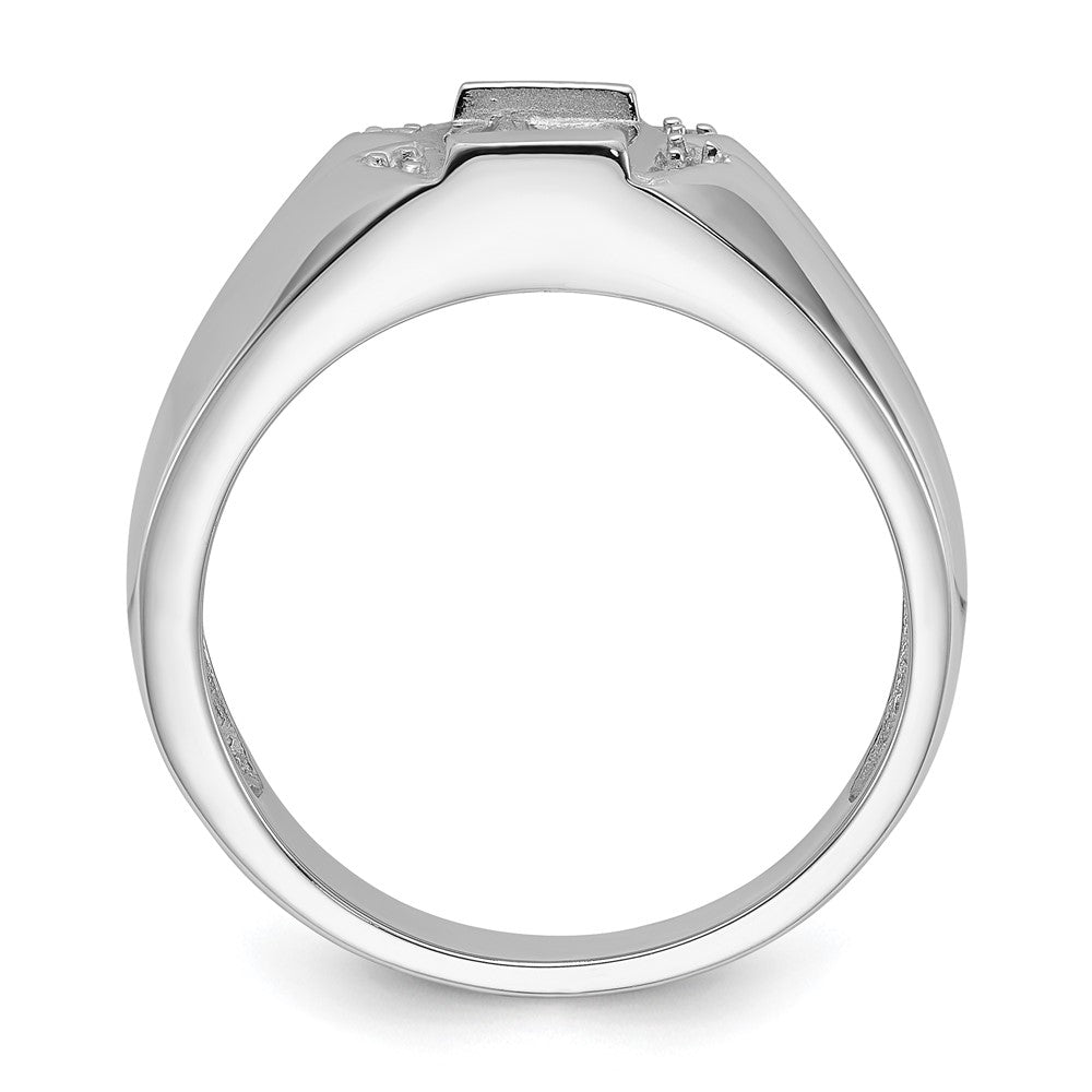 14k White Gold Men's ring mounting