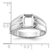 14k White Gold Men's ring mounting