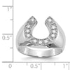 14k White Gold 1/5 carat VS Diamond Mens Horseshoe Ring