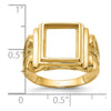 14k Men's Polished and Textured Masonic Ring Mounting