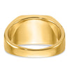14k Mens Polished and Textured with Black Enamel and Onyx Masonic Ring
