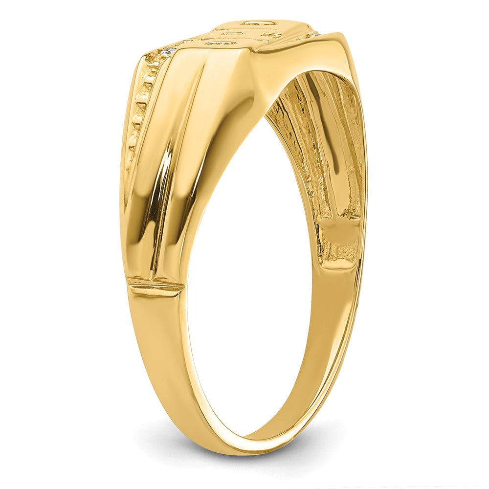 14k VS Diamond Mens DAD Ring