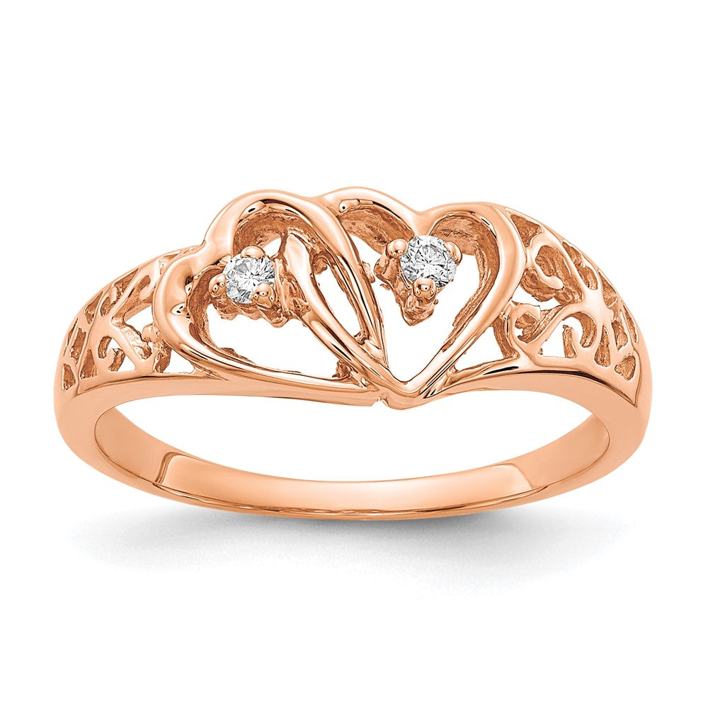 Diamond Heart Rings