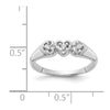 14k White Gold AA Diamond heart ring