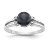 Gold Polished Freshwater Pearl and Diamond Rings