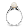 Gold Polished Freshwater Pearl and Diamond Rings