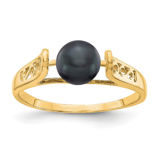 Gold Polished Freshwater Pearls Rings