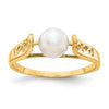Gold Polished Freshwater Pearls Rings