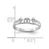 14k White Gold Polished Pearl Filigree Ring Mounting