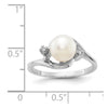 Gold Polished Freshwater Pearl and Diamond Rings