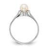 14k White Gold 5mm FW Cultured Pearl Ring