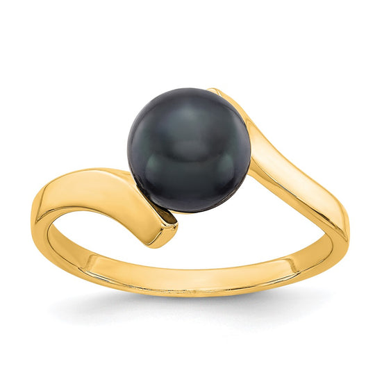 Gold Polished Freshwater Pearl Rings