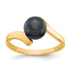 Gold Polished Freshwater Pearl Rings