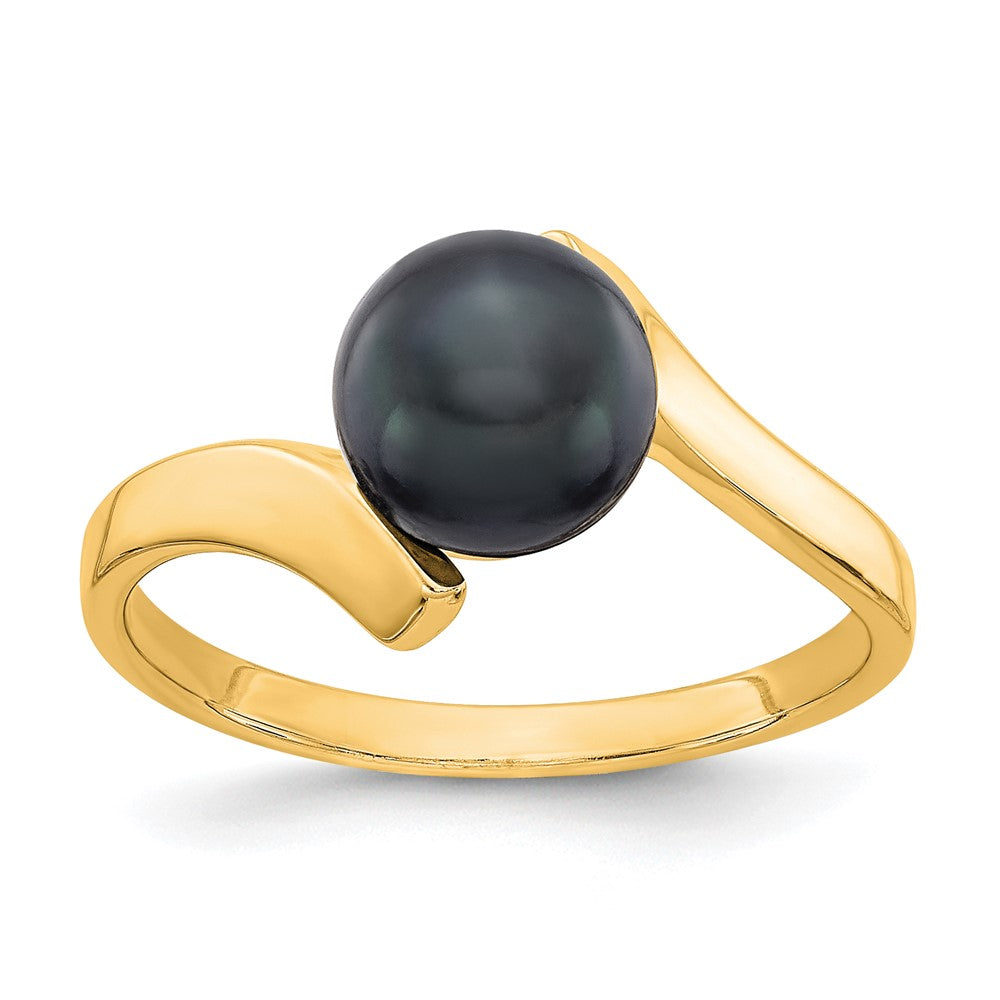 Gold Polished Freshwater Pearl Rings