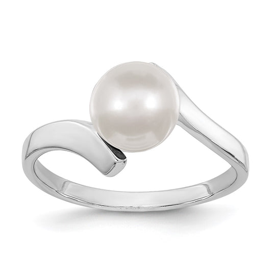 Gold Polished Freshwater Pearl Rings
