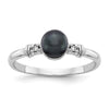 Gold Polished Freshwater Pearl and Diamond Rings