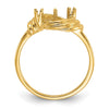 14k Polished Diamond & Pearl Ring Mounting