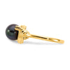Gold Polished Freshwater Pearl and Diamond Rings