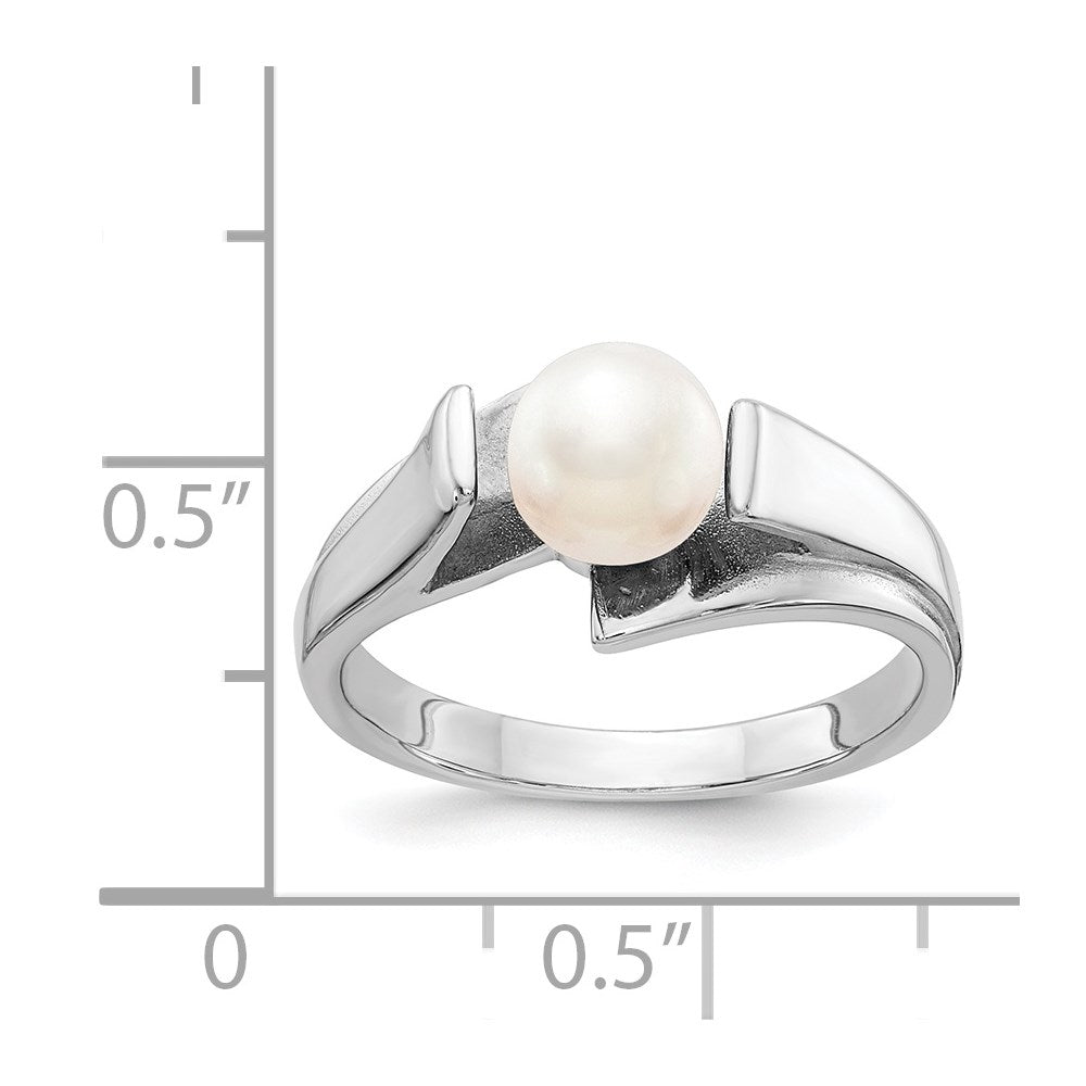 Gold Polished Freshwater Pearl Rings