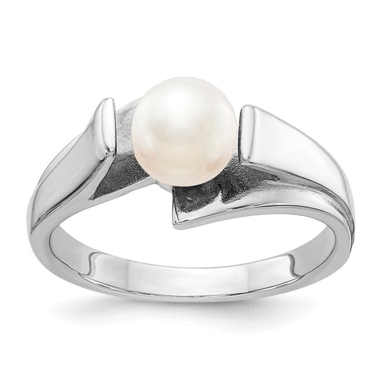 Gold Polished Freshwater Pearl Rings