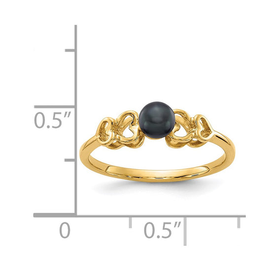 Gold Polished Freshwater Pearl Rings
