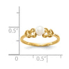 Gold Polished Freshwater Pearl Rings