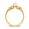 Gold Polished Freshwater Pearl Rings
