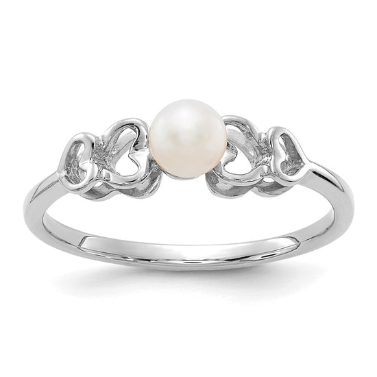 Gold Polished Freshwater Pearl Rings