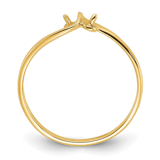 14k Polished Pearl Ring Mounting