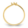 14k Polished Pearl Ring Mounting