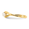 14k 3mm White Freshwater Cultured Two-Pearl Ring