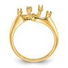 14k Polished Diamond & Pearl Ring Mounting