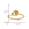 14k Polished Diamond & Pearl Ring Mounting