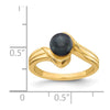 Gold Polished Freshwater Pearl Rings