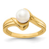 Gold Polished Freshwater Pearl Rings