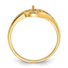 14k Polished Pearl Filigree Ring Mounting