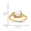 Gold Polished Freshwater Pearl and Diamond Rings