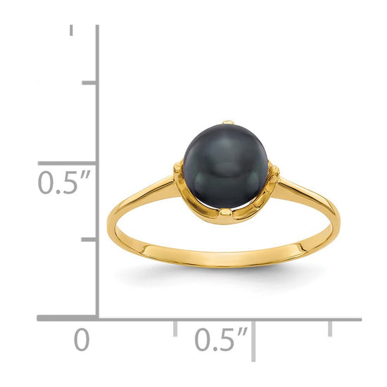 Gold Polished Freshwater Pearl and Diamond Rings