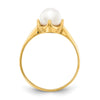 Gold Polished Freshwater Pearl and Diamond Rings