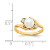 Gold Freshwater Cultured Pearl and Diamond Rings