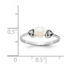 Gold Polished Freshwater Pearl and Diamond Rings