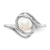 Gold Polished Freshwater Pearl Rings