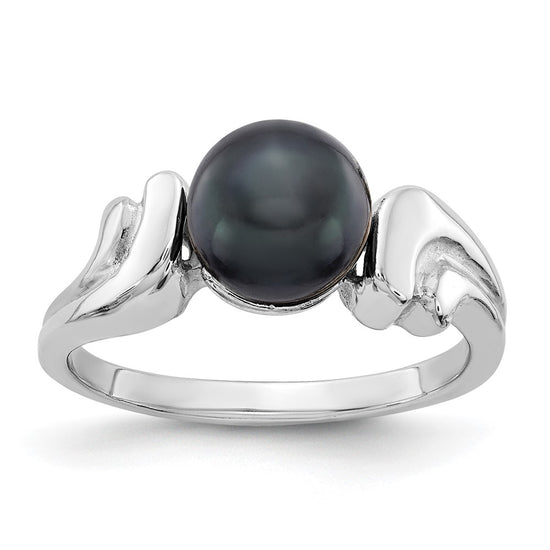 Gold Polished Freshwater Pearl Rings