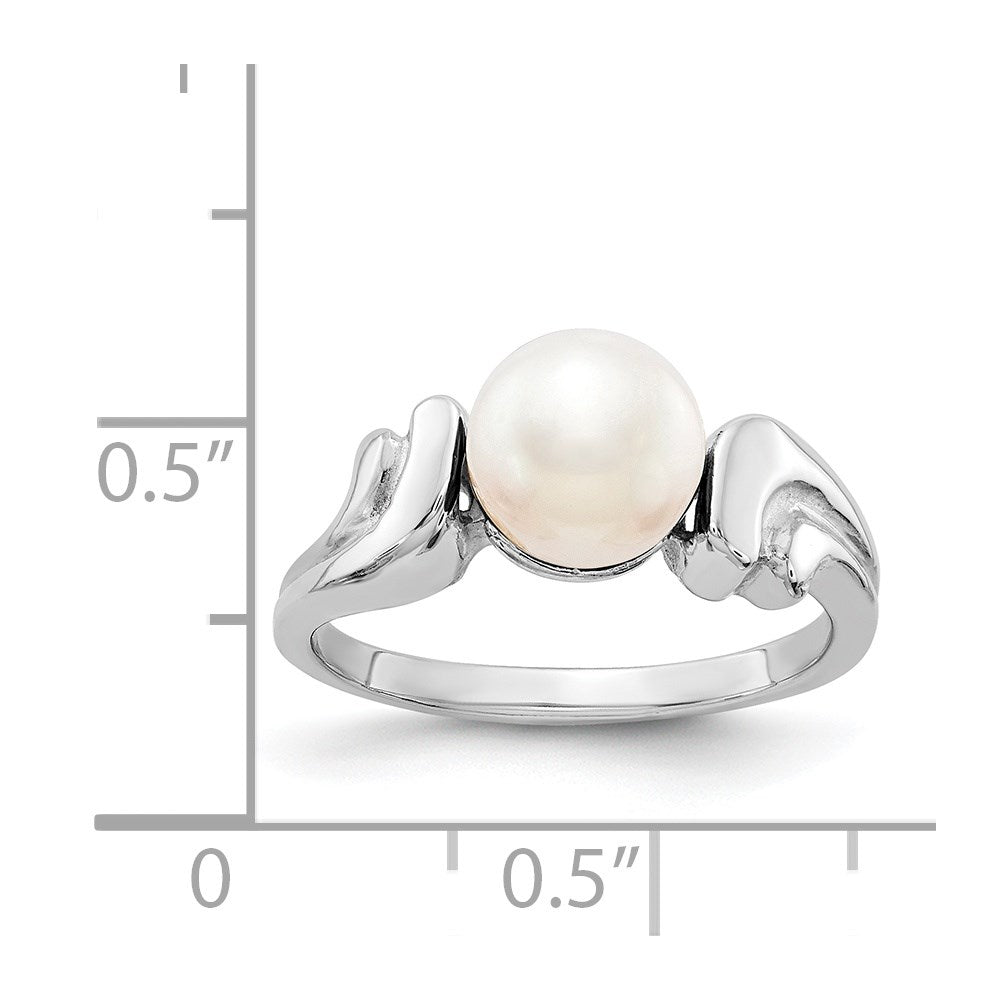 Gold Polished Freshwater Pearl Rings