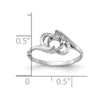 14k White Gold Polished Pearl Ring Mounting