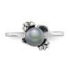 Gold Polished Freshwater Pearl and Diamond Rings
